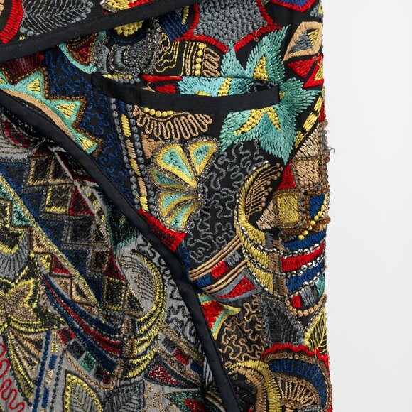 Dries Van Noten SS/15 Runway Multicolour Beaded Sleeveless Hi-Lo Top - Picture 8 of 11